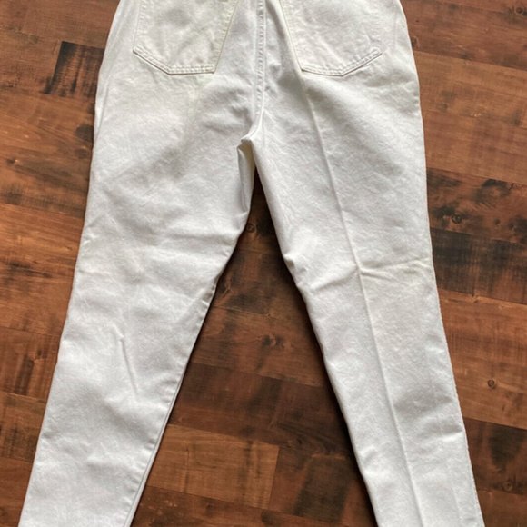 Vintage Jordache Studio Jeans Womens Size 16 White Denim Tapered - Made In USA - Picture 3 of 6